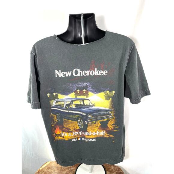 Abercrombie Jeep Cherokee Graphic T-Shirt Distressed Medium - Picture 2 of 8